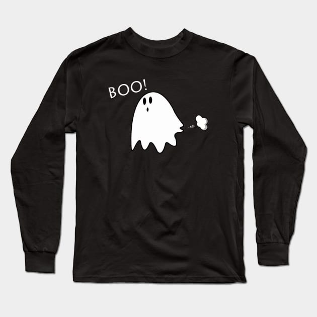 Boo fart gost Halloween Shirt, Funny Halloween shirt Long Sleeve T-Shirt by Collagedream